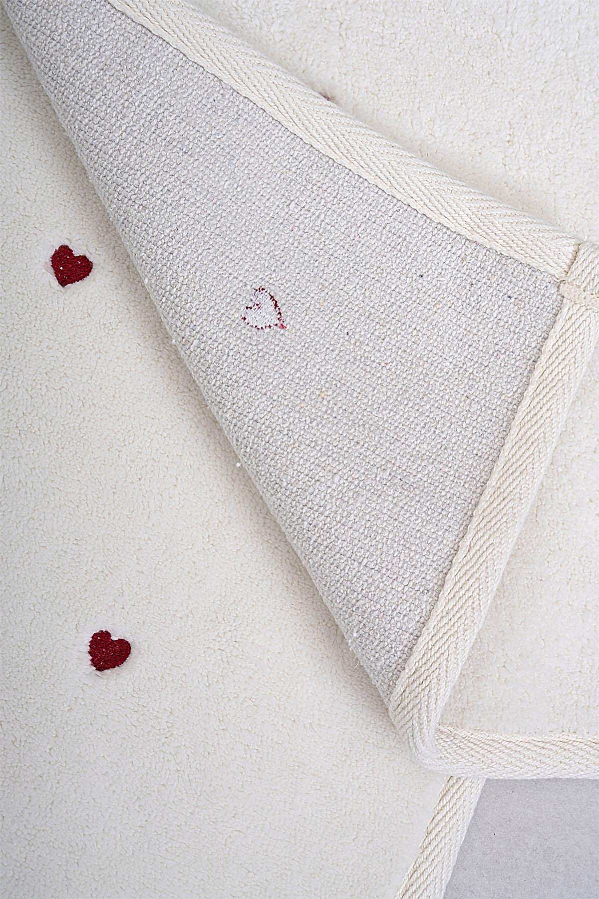 Amore Kalp Nakışlı 2'li Paspas Set (60 x 100 cm)