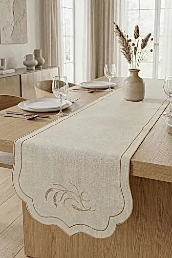 Başak Nakışlı Leke Tutmaz Dertsiz Runner (40 x 140 cm)
