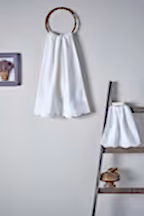 Ramos İşlemeli Yüz Havlusu (50 x 90 cm) - Nazik Home - Yuvama Değer!